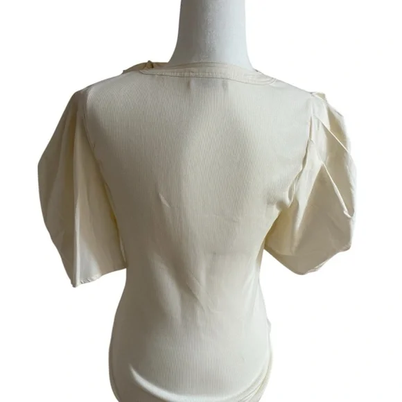 Ulla Johnson Blair Top Eclipse White Size Small Puff Shoulder Blouse Boho - Picture 4 of 6